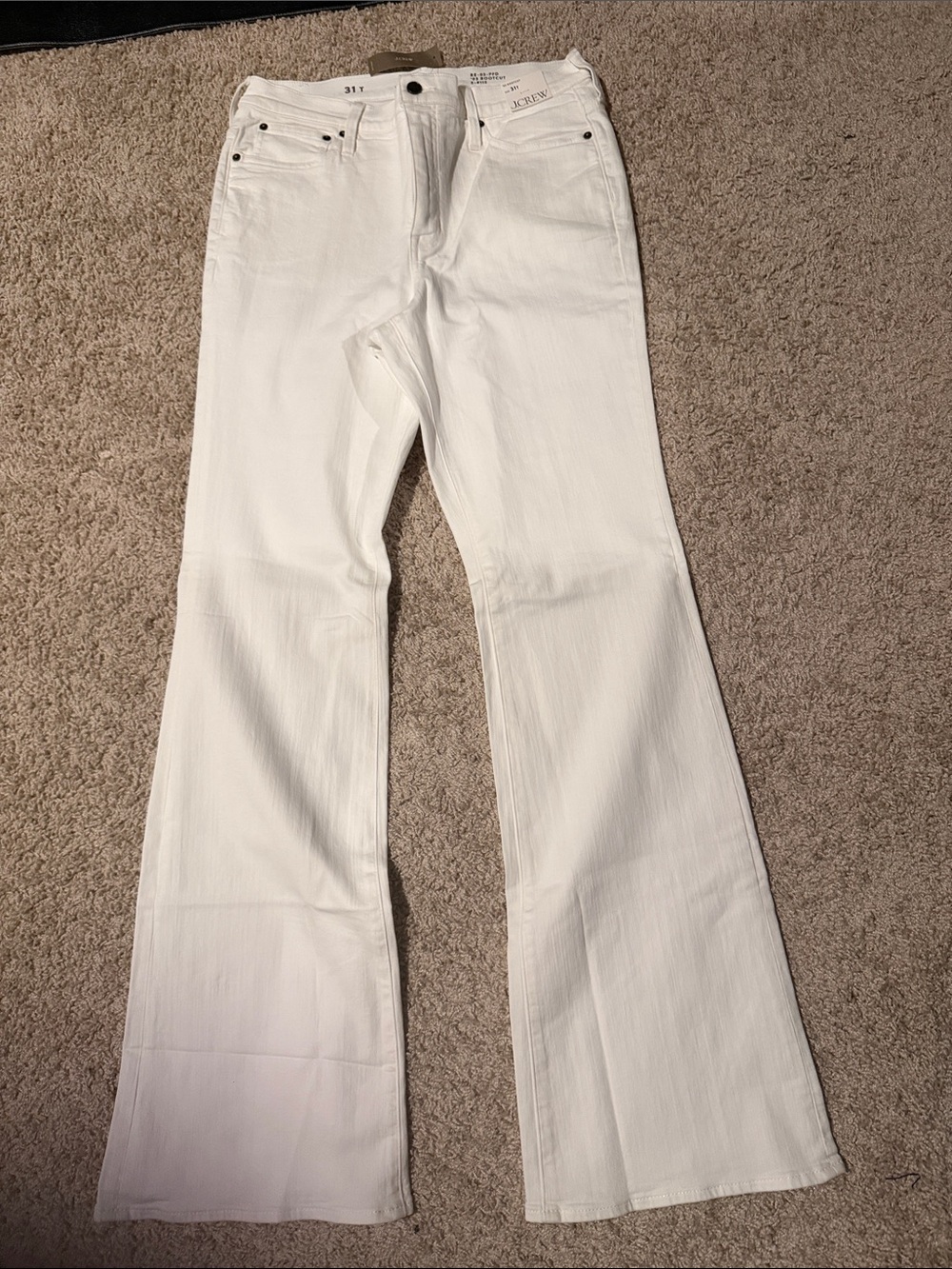 J. Crew White Bootcut Jeans